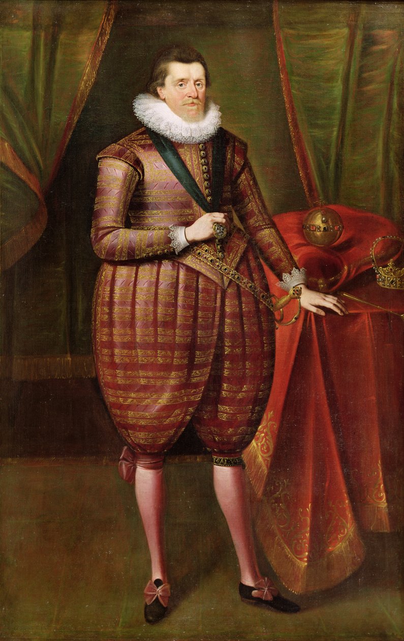 İskoçya Kralı VI. James ve İngiltere Kralı I. (1566-1625), c.1618 by Paul van Somer
