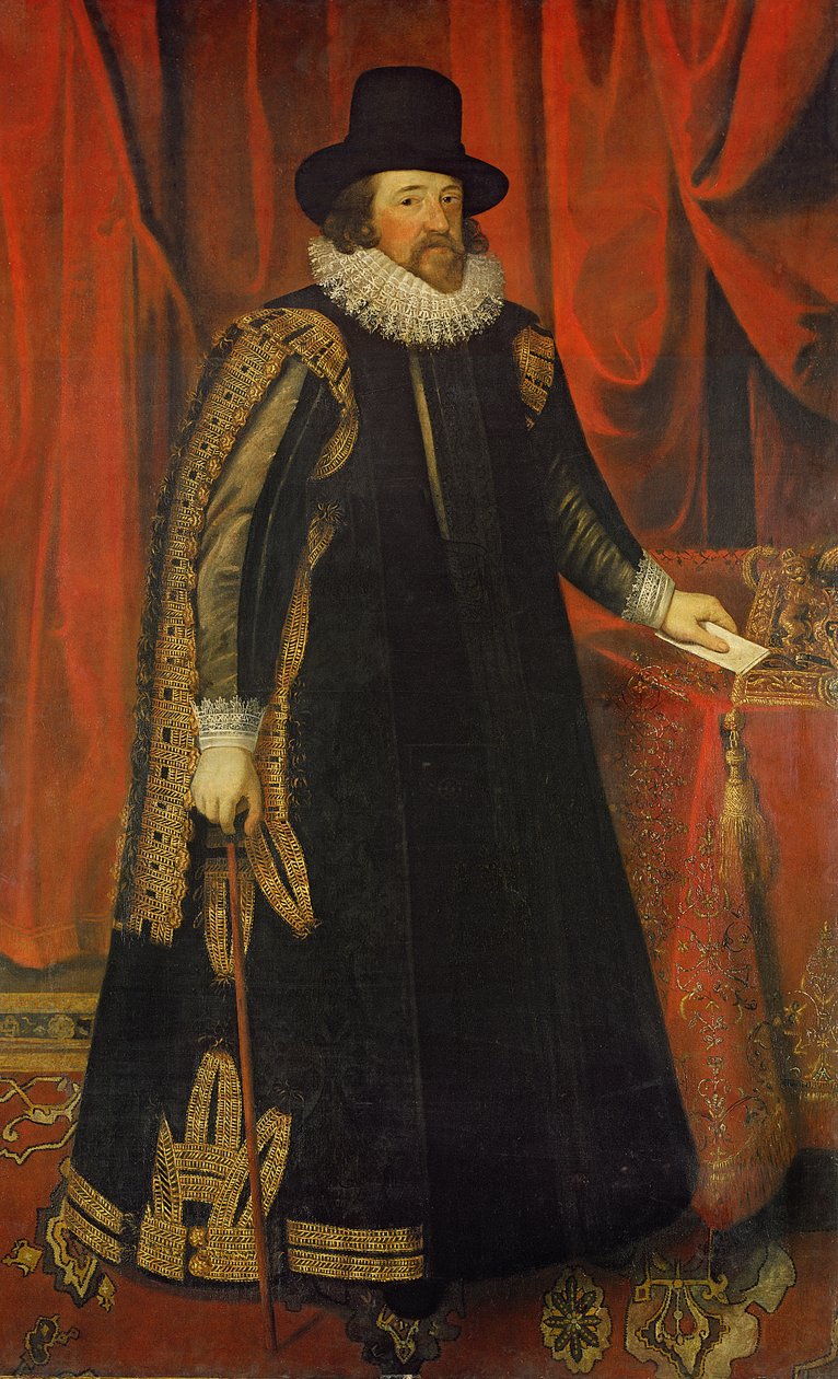 Sir Francis Bacon (1561-1626) Viscount ya Mutagatifu Albans by Paul van Somer