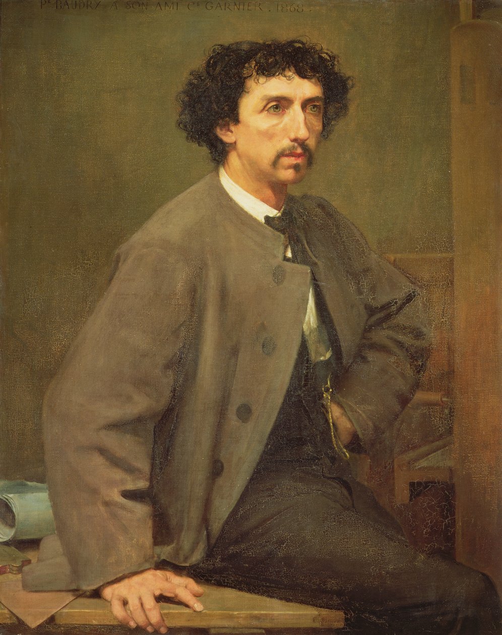 Sanatçının arkadaşı Charles Garnier'in portresi, 1868 by Paul Baudry