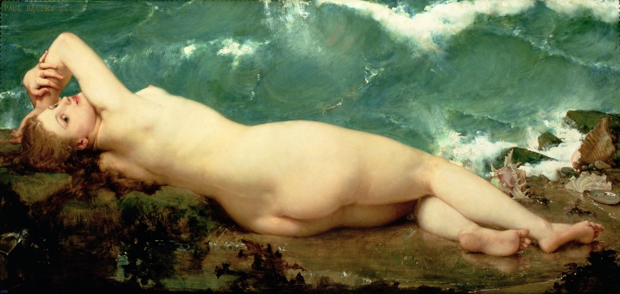 İnci ve Dalga, 1862 by Paul Baudry