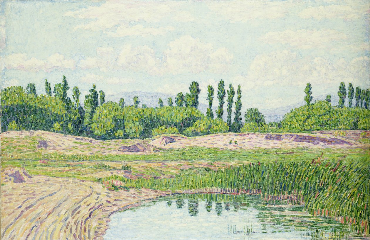 Gölet ile manzara, Rimini yakınında by Paul Baum