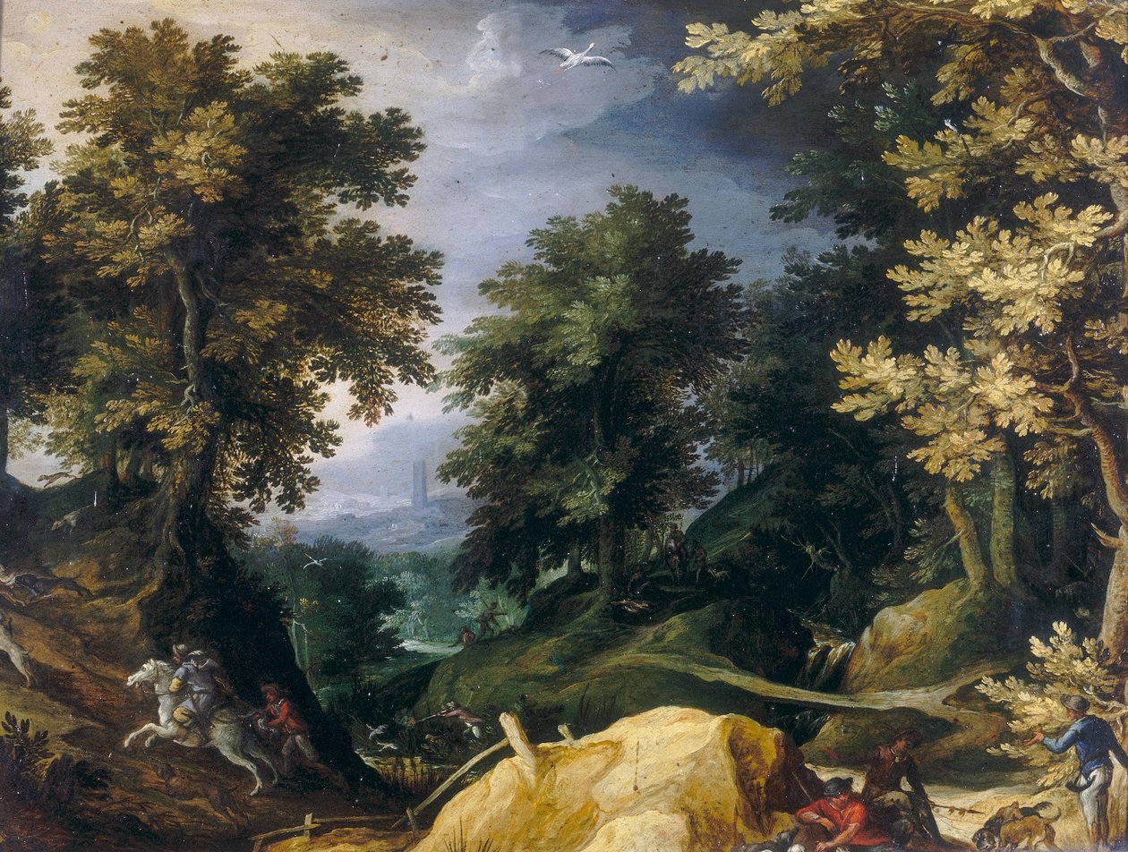 Tavşan avı ile manzara by Paul Bril