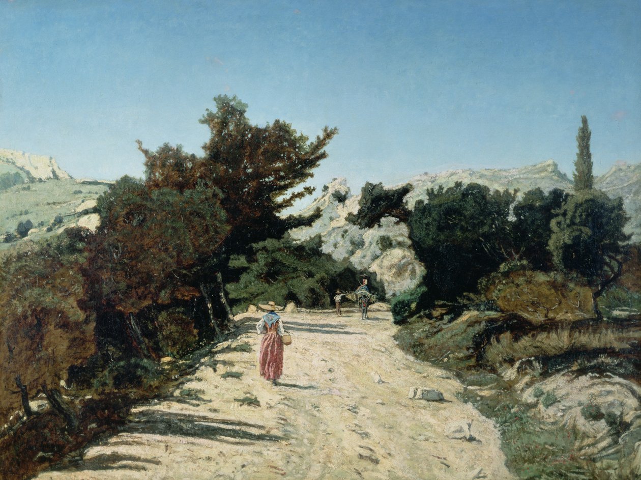 Route de la Gineste, Marsilya yakınlarında, 1859 by Paul Camille Guigou
