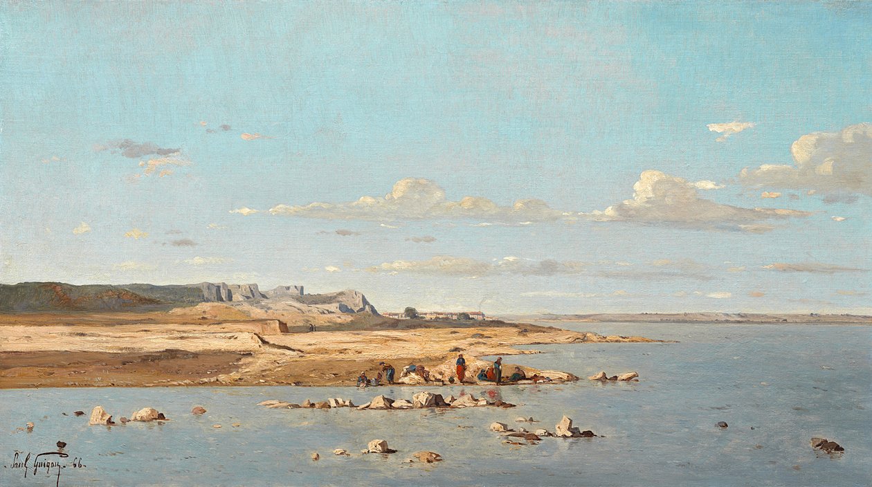 Durance Kıyılarında Çamaşırcı Kadınlar, 1866 by Paul Camille Guigou
