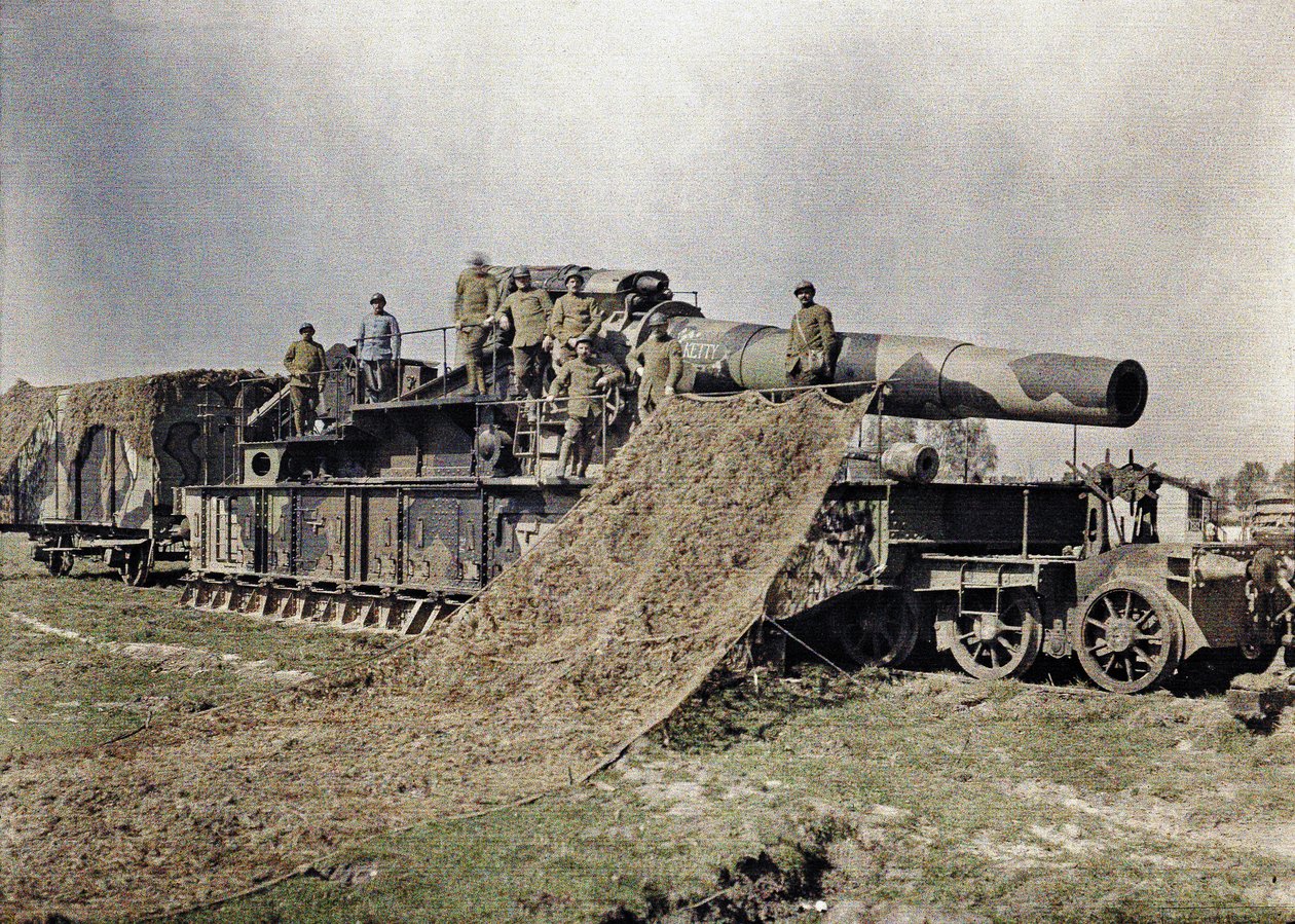 Sekiz Fransız askeri, üzerinde Keity, Noyon, Oise, Fransa, 5 Eylül 1917 (otokrom) yazan 370 mm