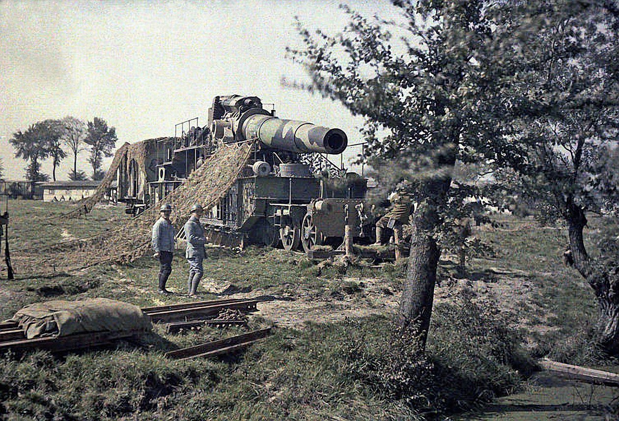 Fransız askerleri, üzerinde Keity, Noyon, Oise, Fransa, 5 Eylül 1917 (otokrom) yazan 370 mm