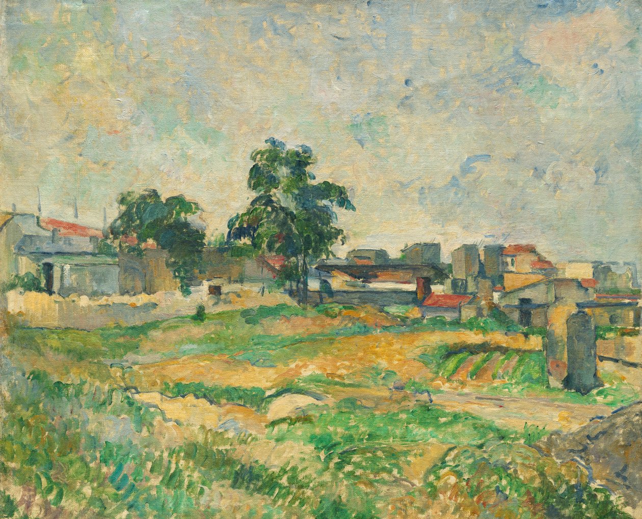 Paris yakınlarındaki manzara, c. 1876 by Paul Cézanne