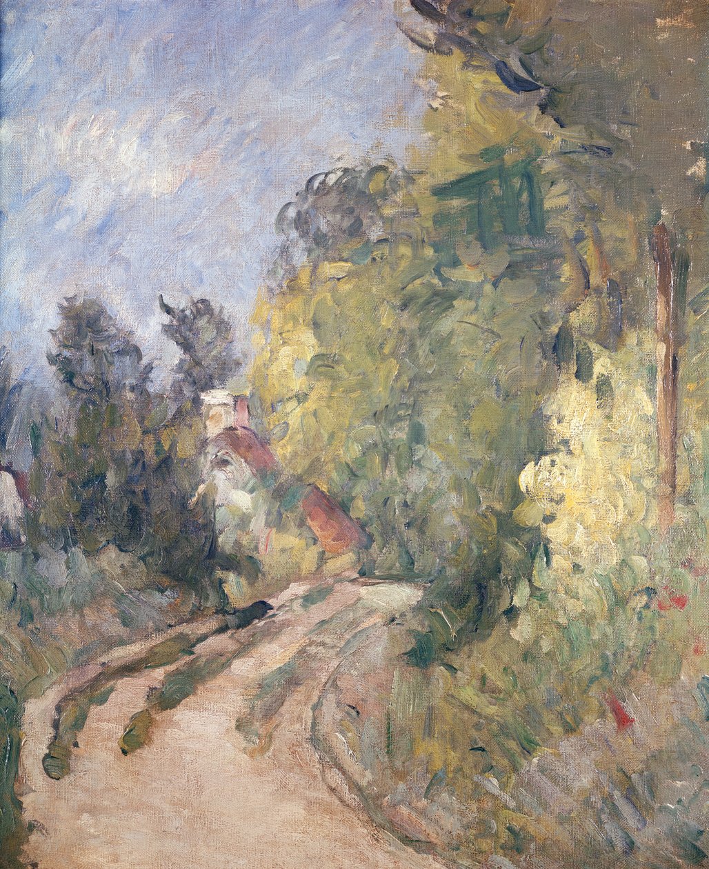Ağaçların Altında Dönüş Yolu, c.1873-75 by Paul Cézanne