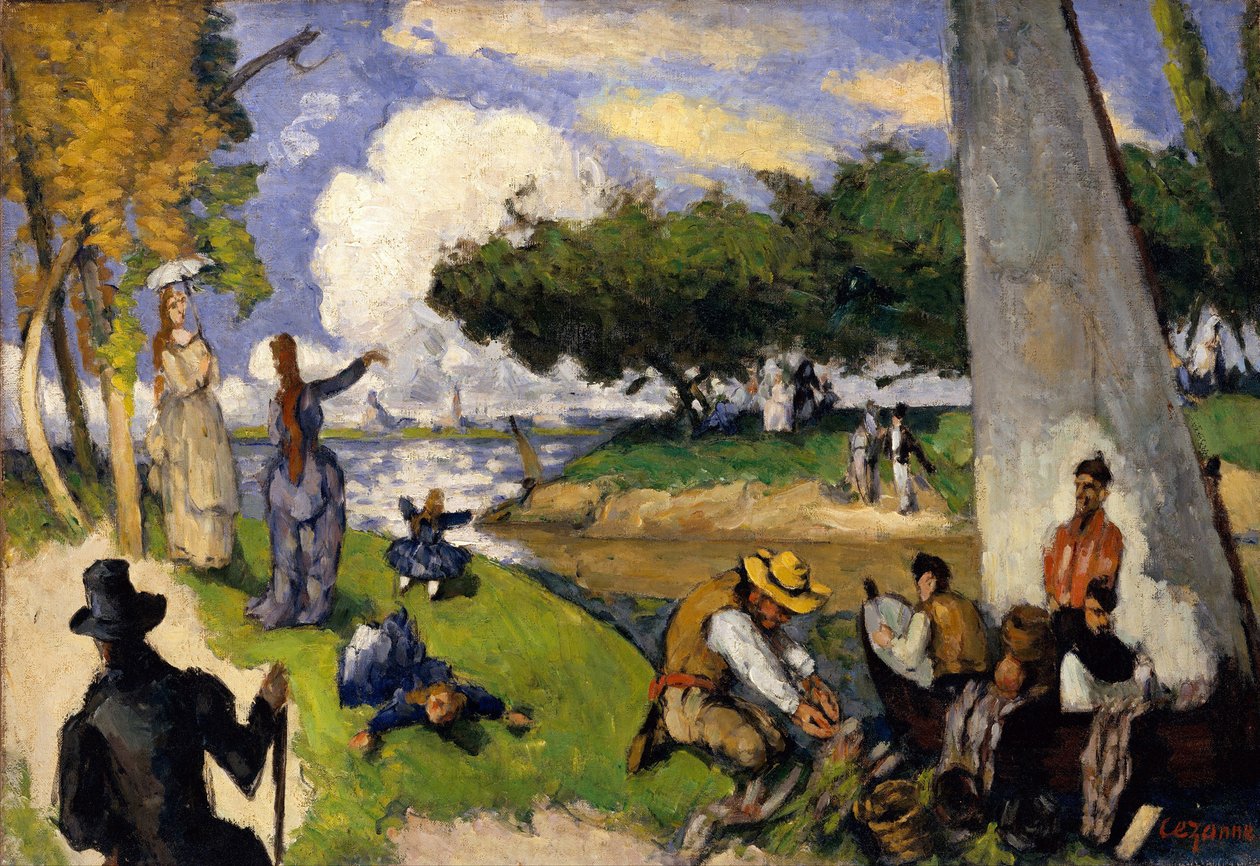 Balıkçılar (Fantastik Sahne), 1875 dolayları by Paul Cézanne