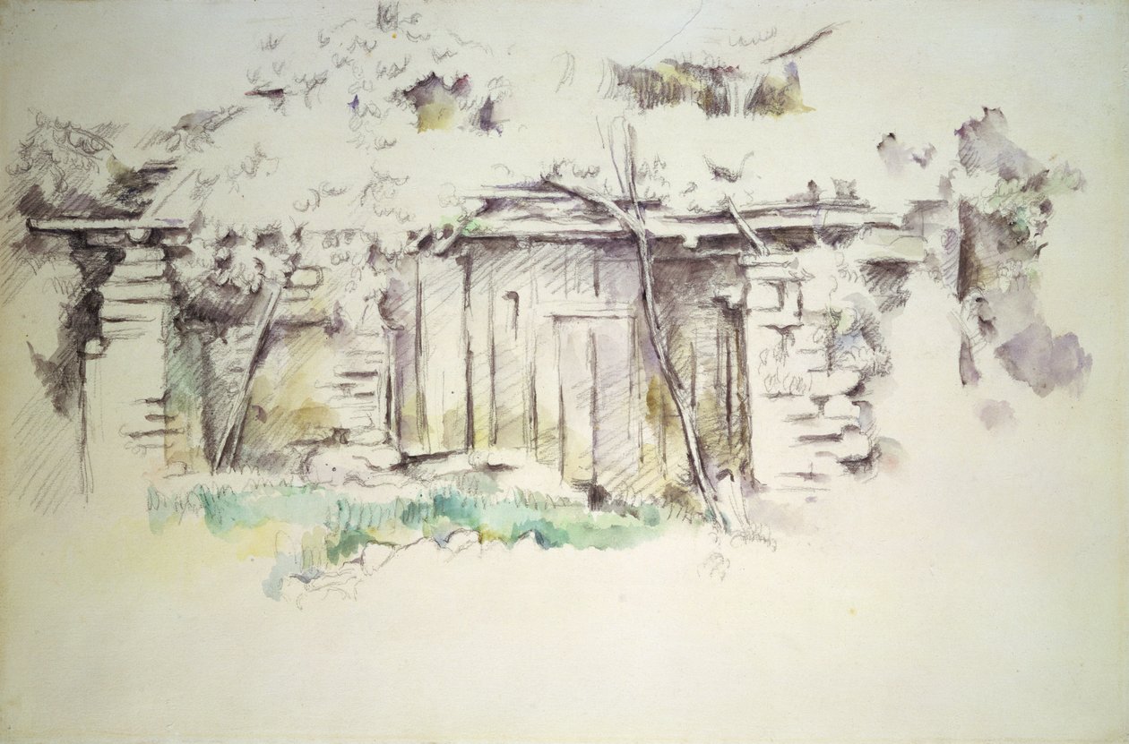 Bir Kulübe, c.1880 (kalem ve wc) by Paul Cézanne