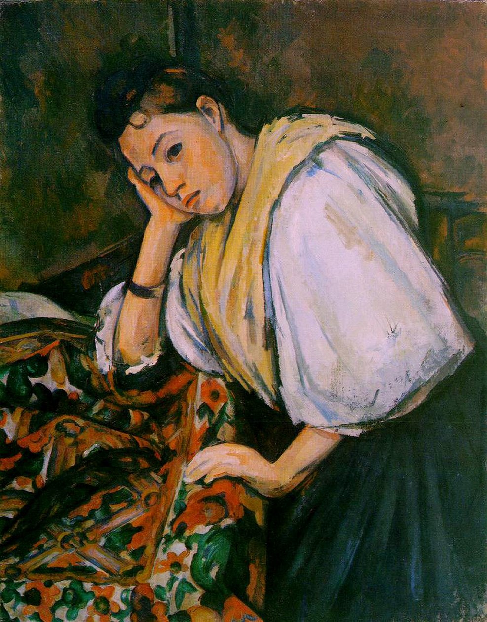 Bir İtalyan Kızı, 1900 dolayları by Paul Cézanne