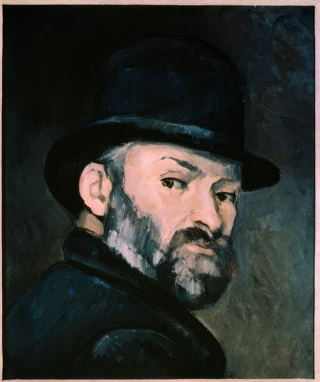 Melon şapkalı otoportre by Paul Cézanne