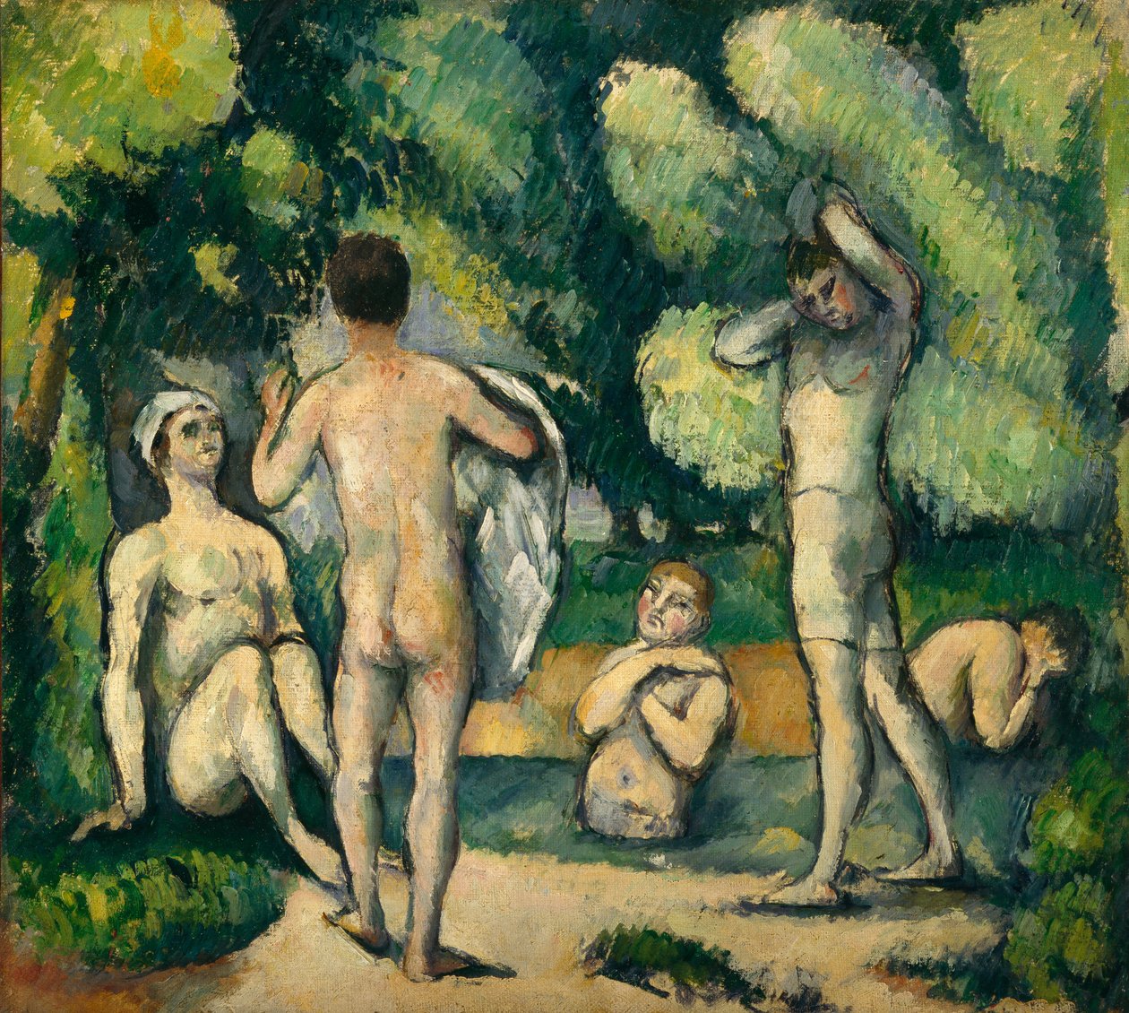 Yıkananlar, 1880 dolayları by Paul Cézanne