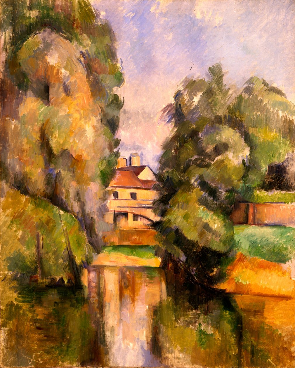 Nehir kenarında kır evi by Paul Cézanne