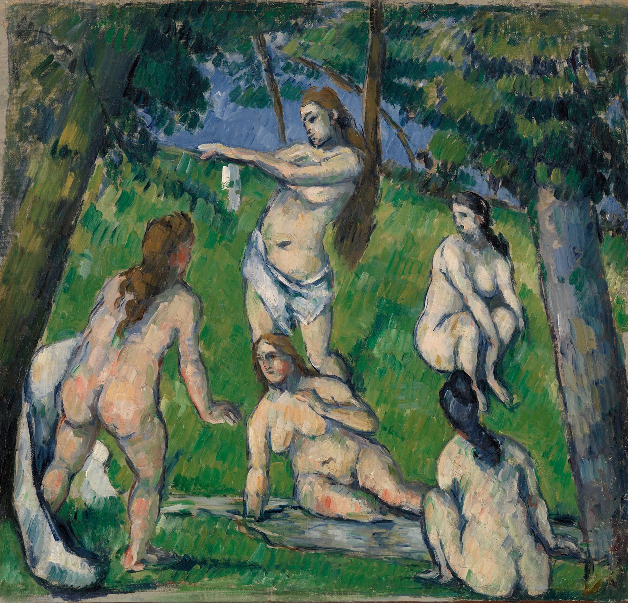 Beş Yıkanan Kişi, 1877-78 by Paul Cézanne