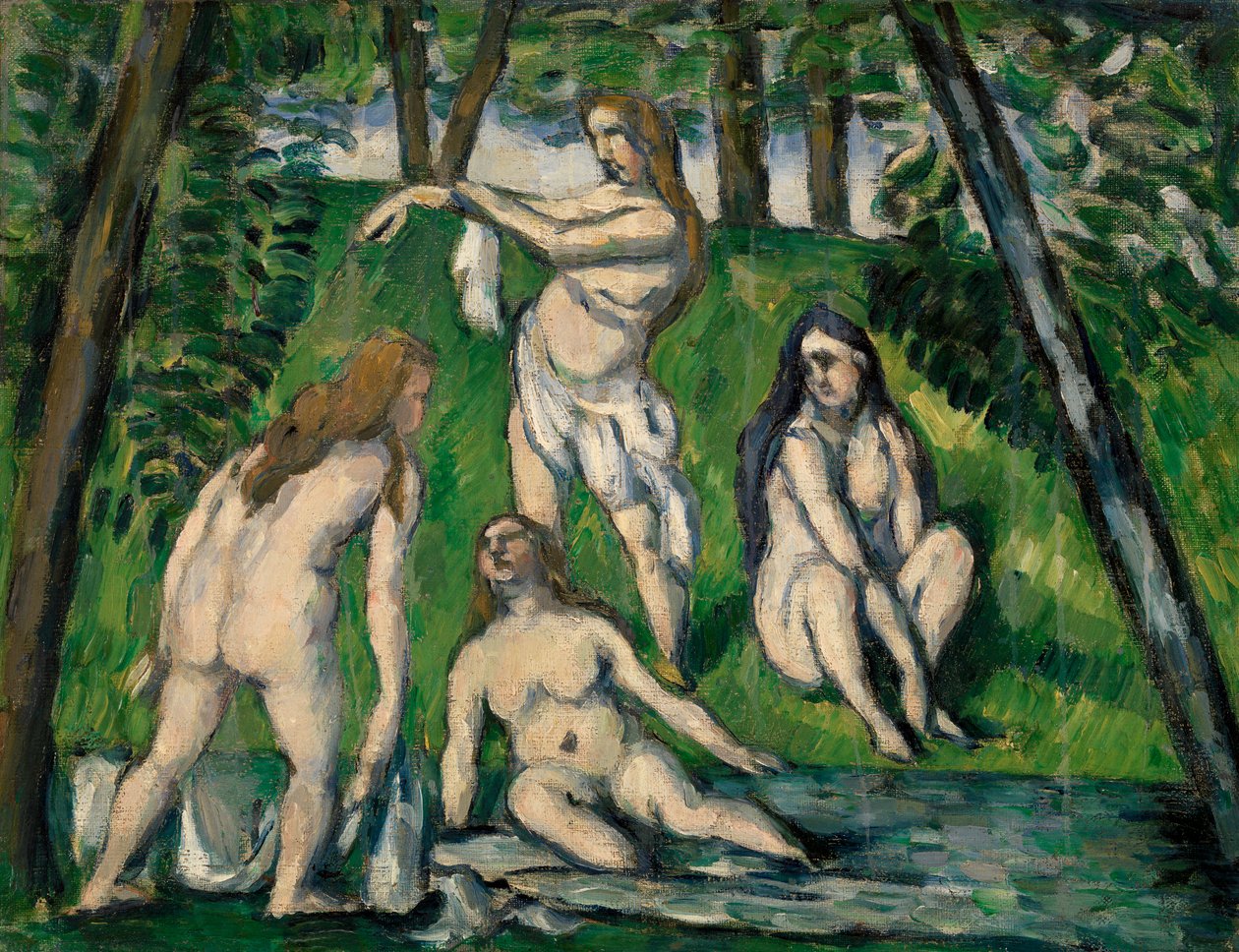 Dört Banyo Yapan Kişi, 1876-77 by Paul Cézanne