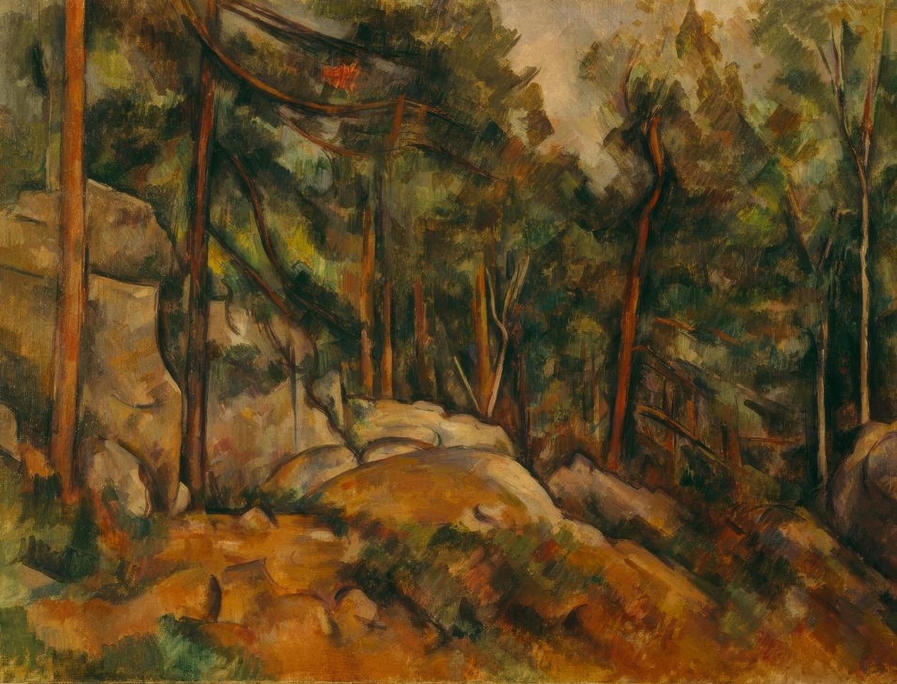 Orman iç by Paul Cézanne