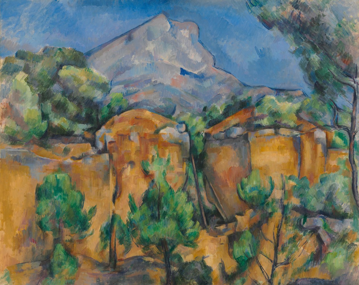 Bibémus ocağından görülen Sainte-Victoire dağı by Paul Cézanne