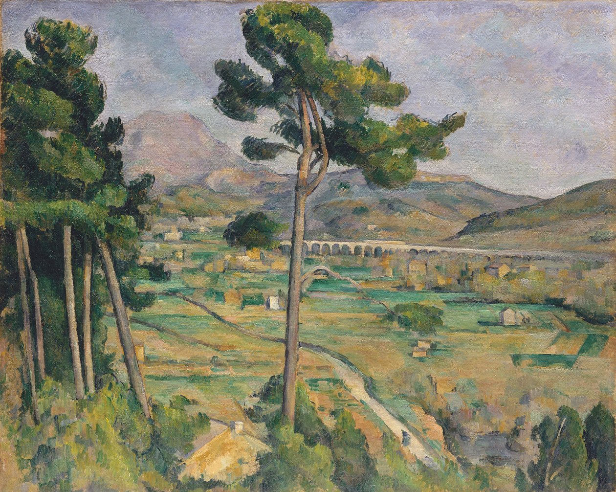 Viyadüklü manzara: Montagne Sainte-Victoire, c.1885-87 by Paul Cézanne