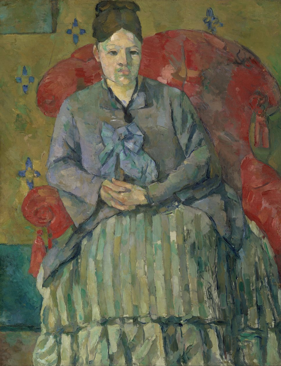 Kırmızı Koltukta Madam Cézanne by Paul Cézanne
