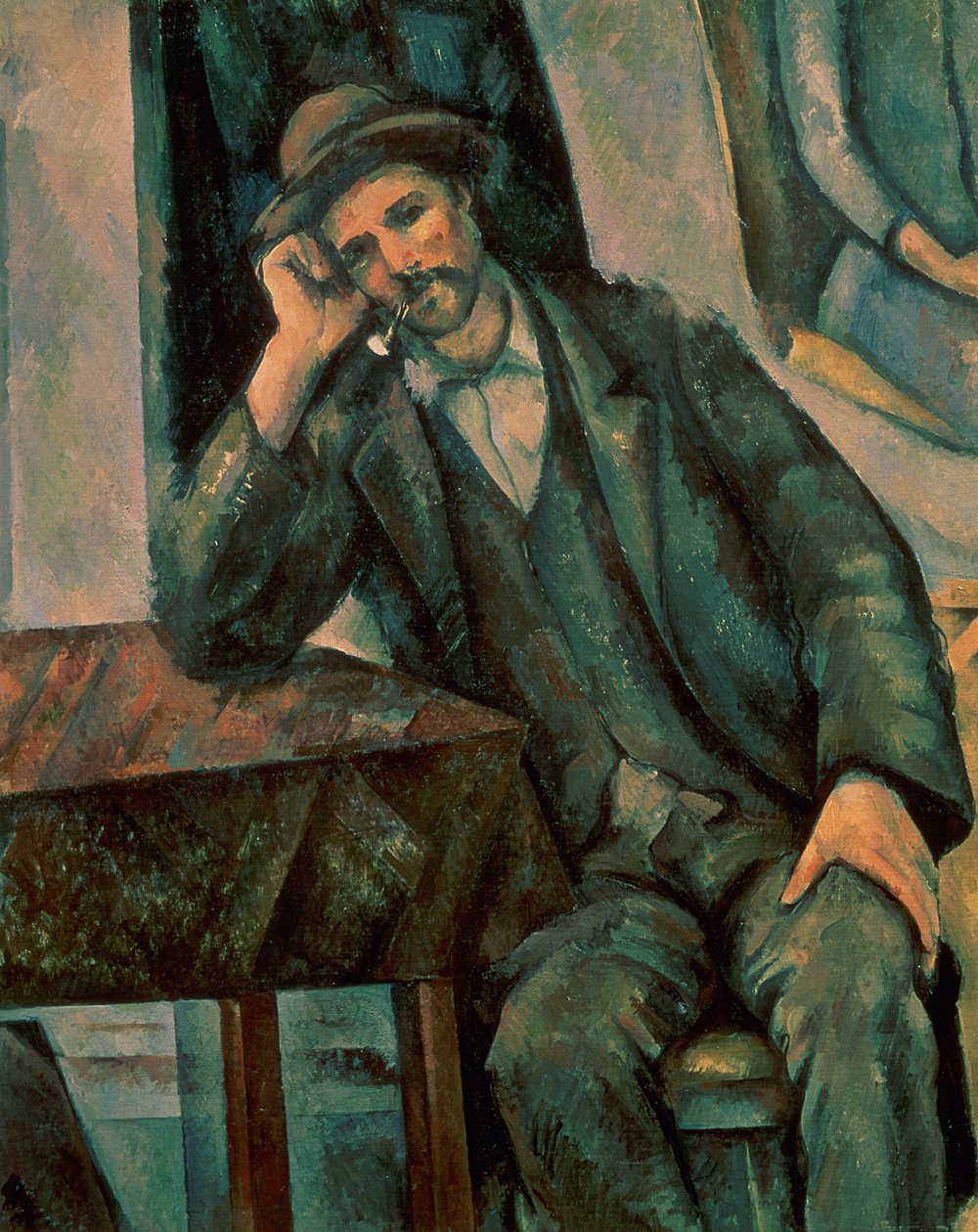 Man Smoking a Pipe, 1890-92  by Paul Cézanne