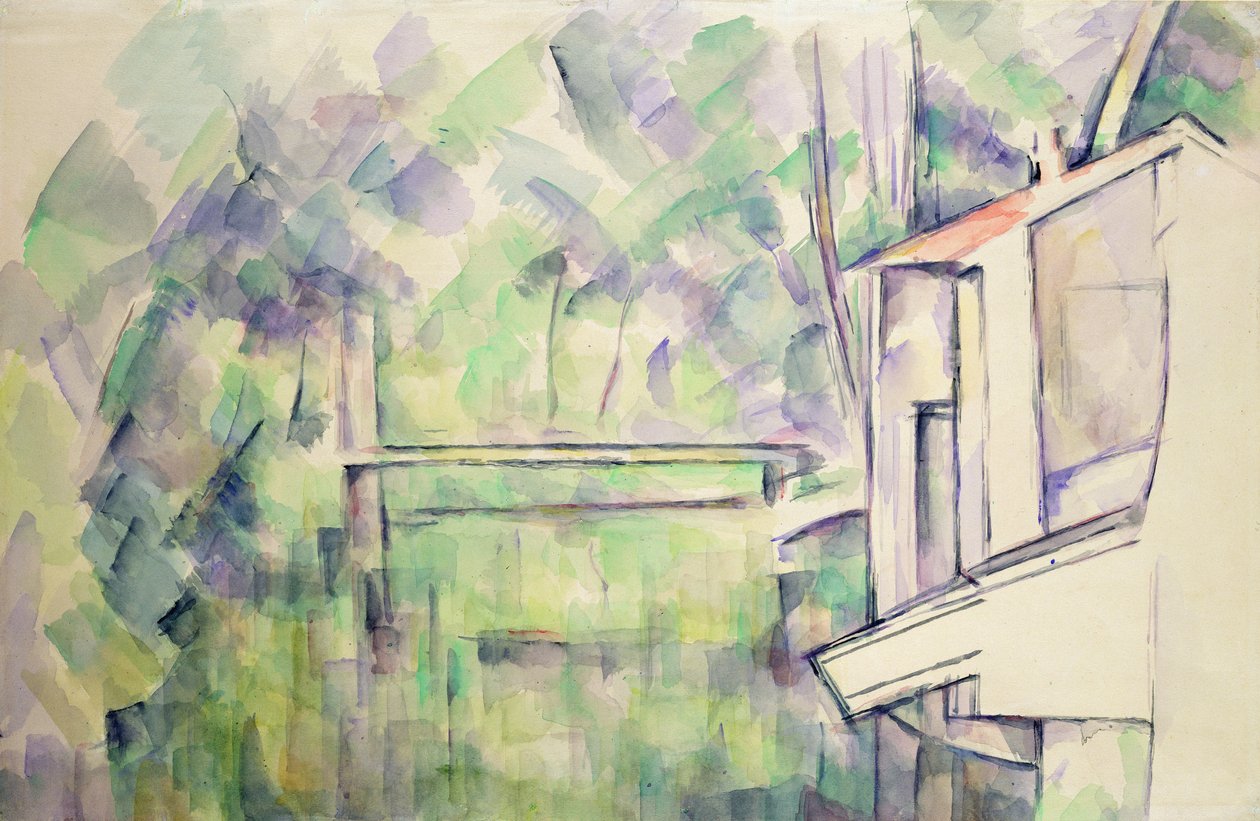 Nehirdeki Değirmen, 1900 by Paul Cézanne