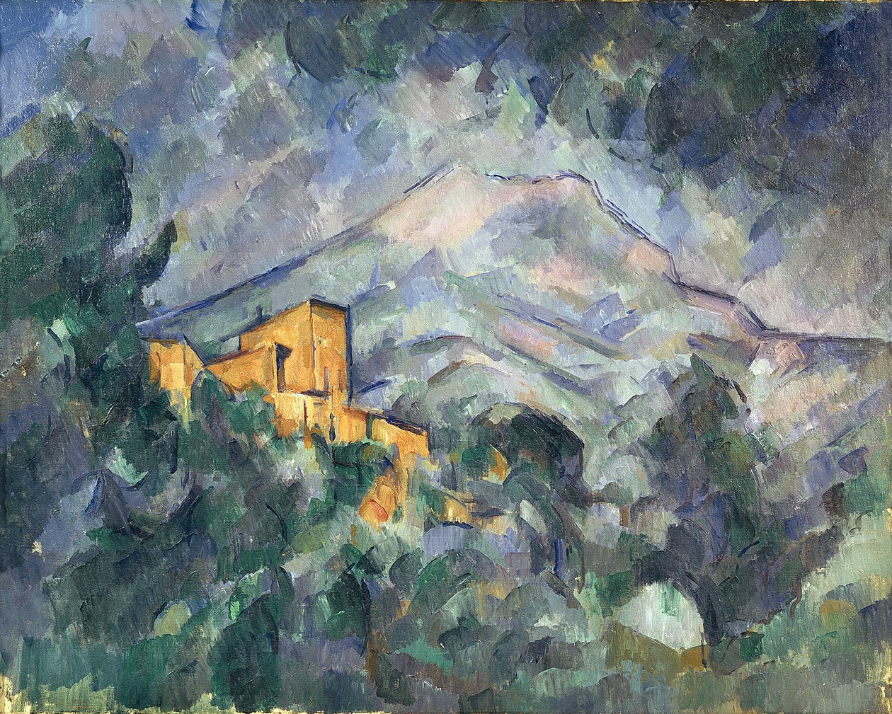 Montagne Sainte-Victoire ve Kara Şato, 1904-06 by Paul Cézanne