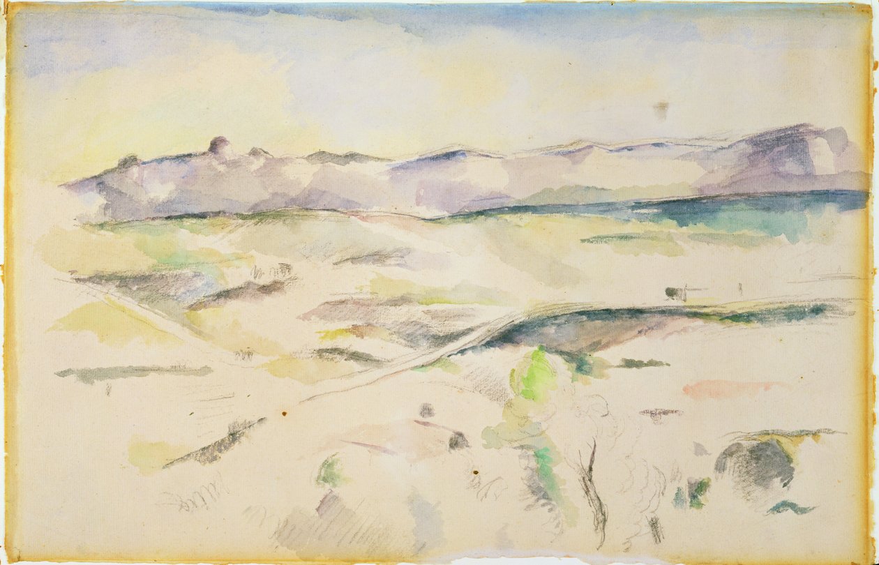 Sıradağlar (kağıt üzerinde wc) by Paul Cézanne