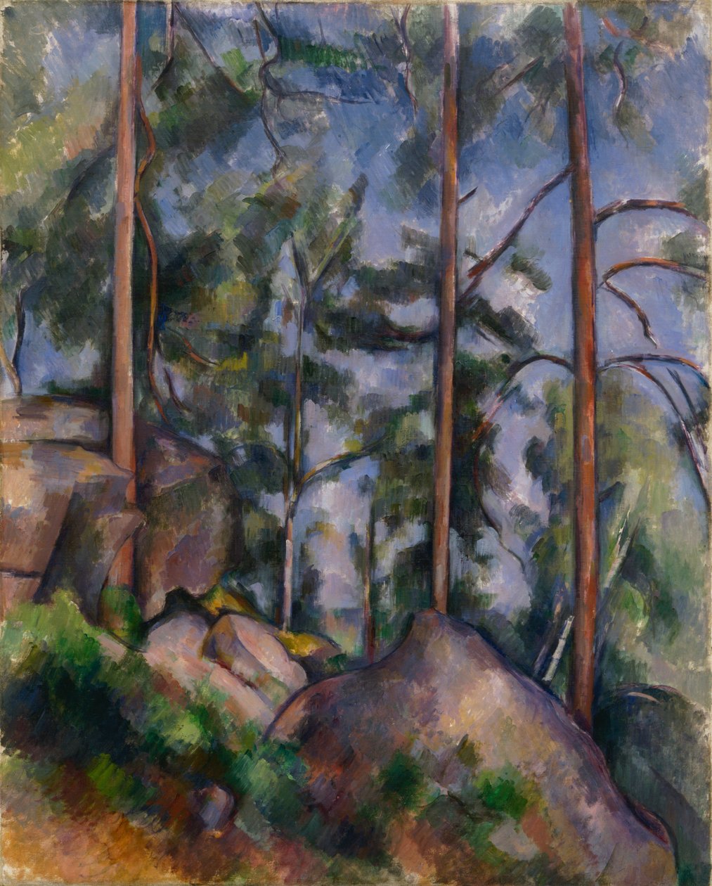 Çamlar ve Kayalar (Fontainebleau) by Paul Cézanne