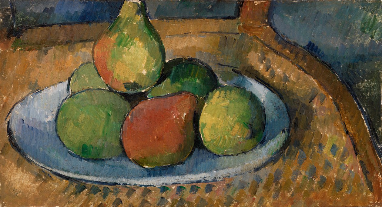 Sandalyede Meyve Tabağı, 1879-80 by Paul Cézanne