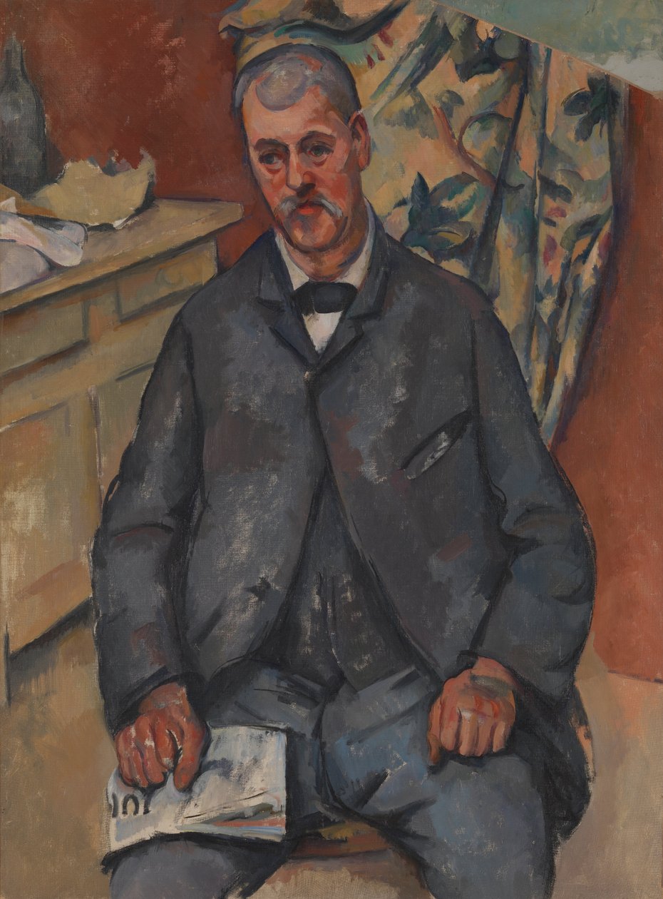 oturan adam by Paul Cézanne