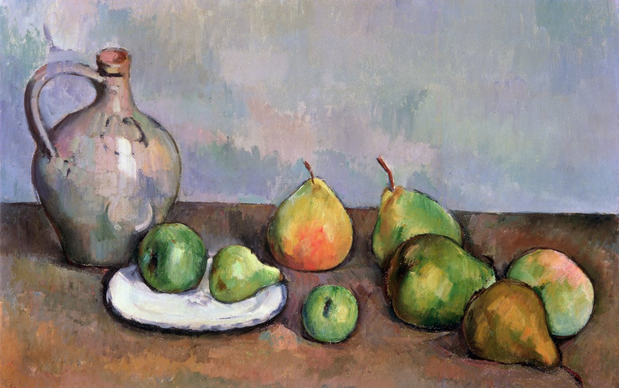 Sürahi ve Meyveli Natürmort, 1885-87 by Paul Cézanne