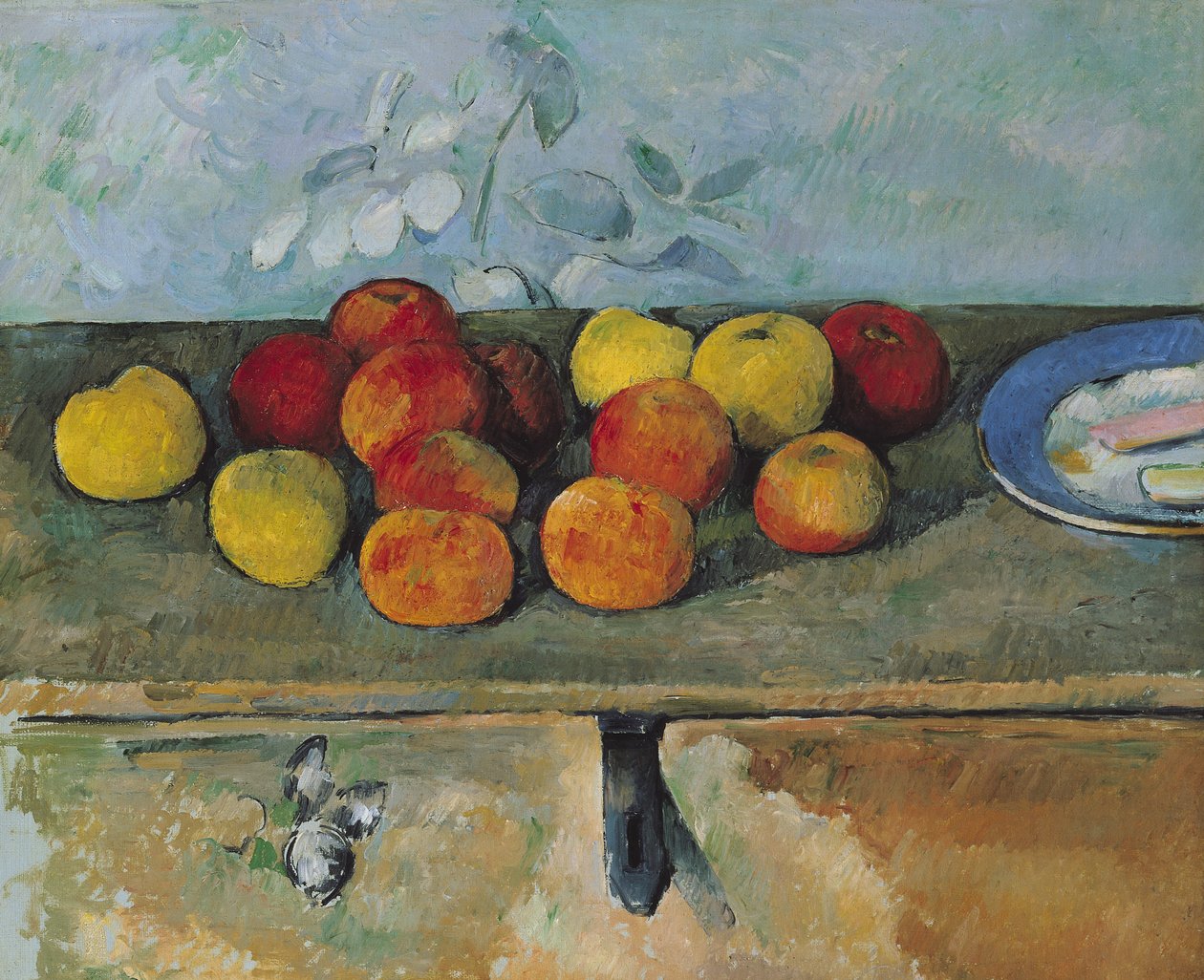 Elma ve bisküvi natürmort, 1880-82 by Paul Cézanne