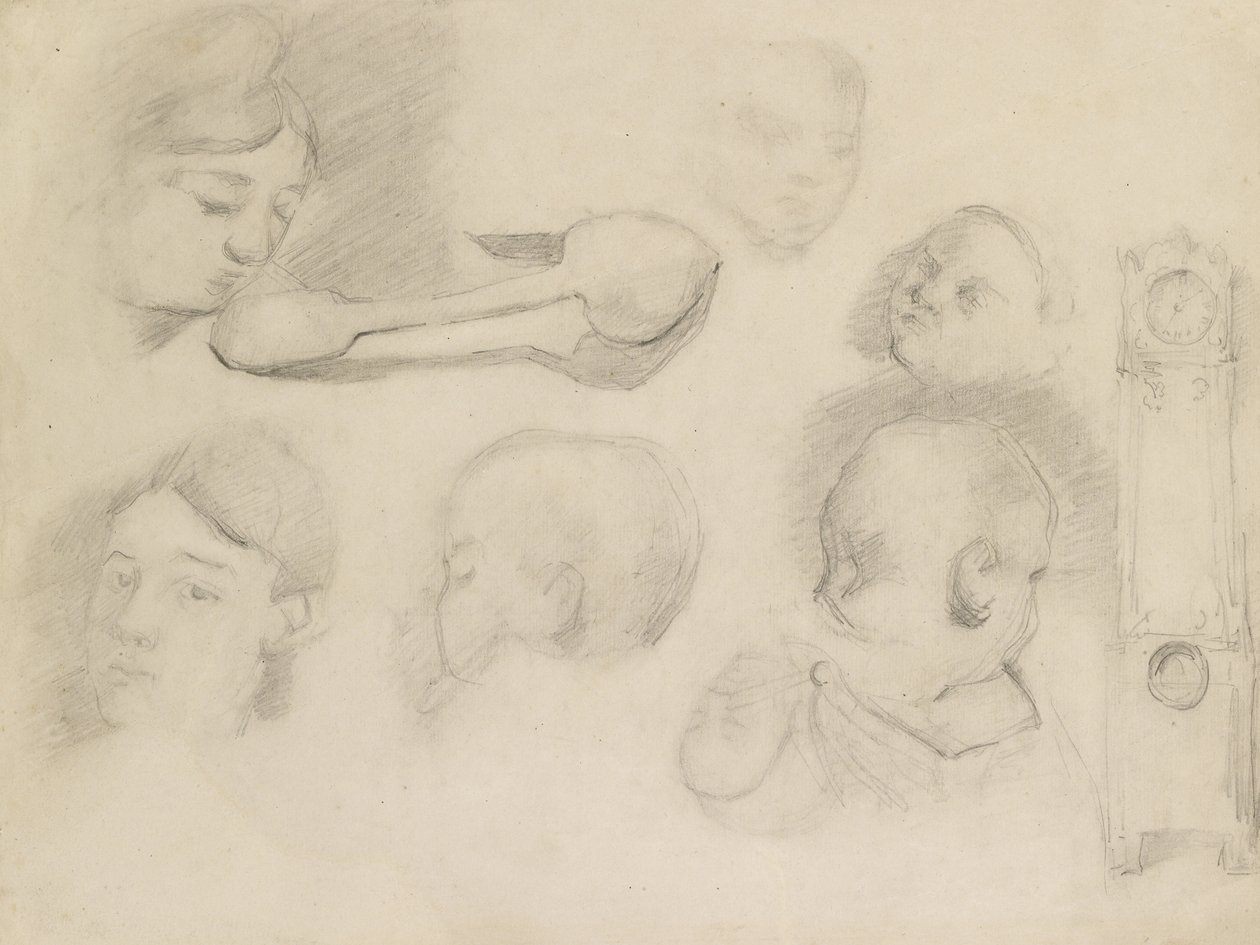 Bir Anne ve Çocuk Araştırmaları, 19. yüzyıl by Paul Cézanne