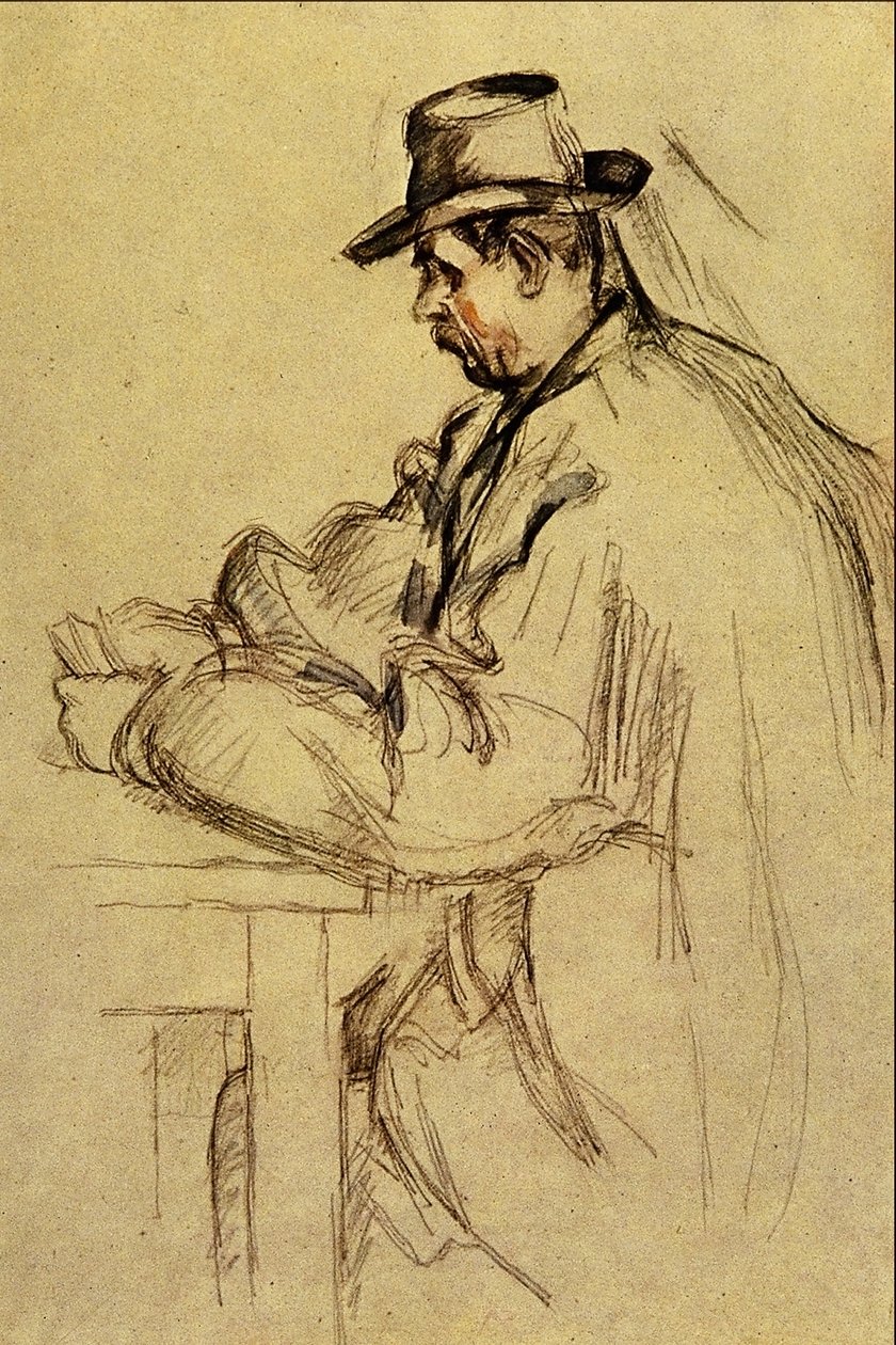 Kart Oyuncuları için Çalışma by Paul Cézanne