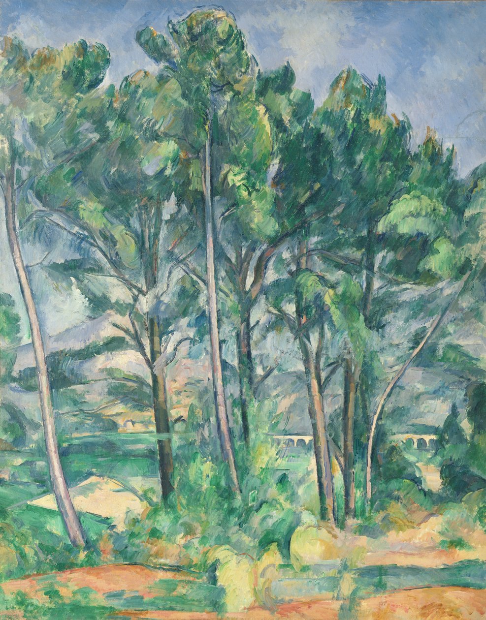 Su Kemeri (Ağaçların arasından görülen Montagne Sainte-Victoire), c.1885-87 by Paul Cézanne