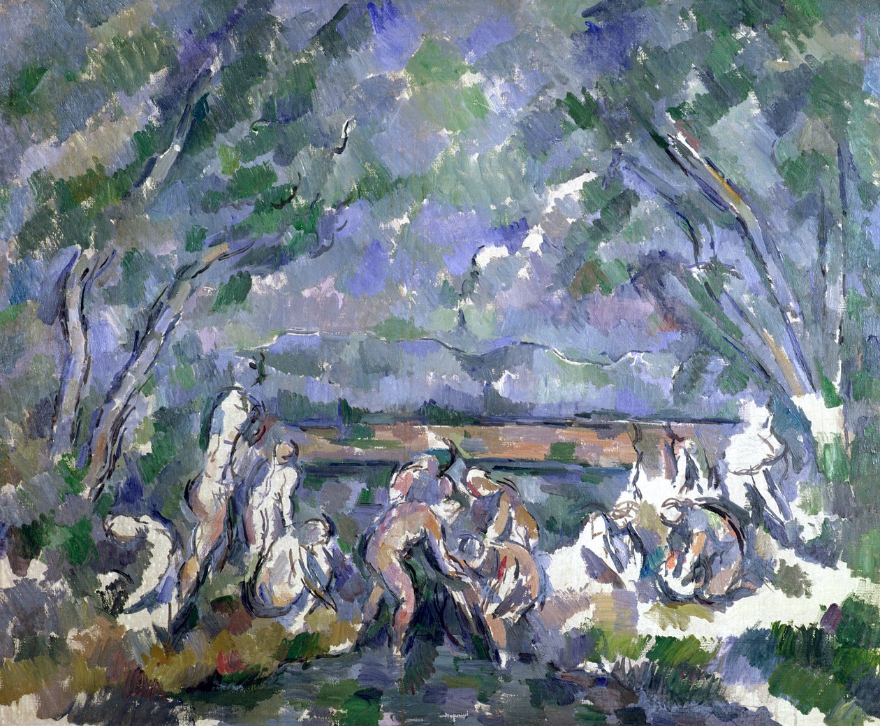 Yıkananlar, 1902-06 by Paul Cézanne