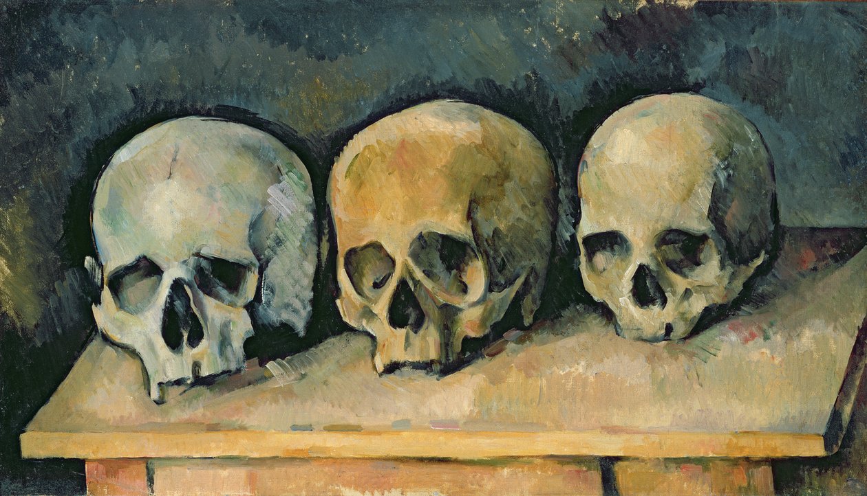 Üç Kafatası, c.1900 by Paul Cézanne