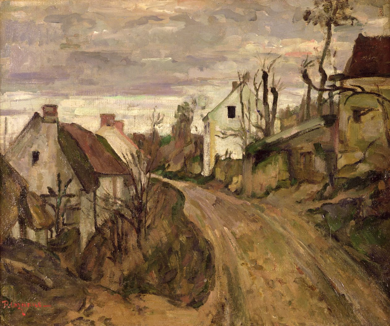 The Village Road, Auvers, c.1872-73  by Paul Cézanne