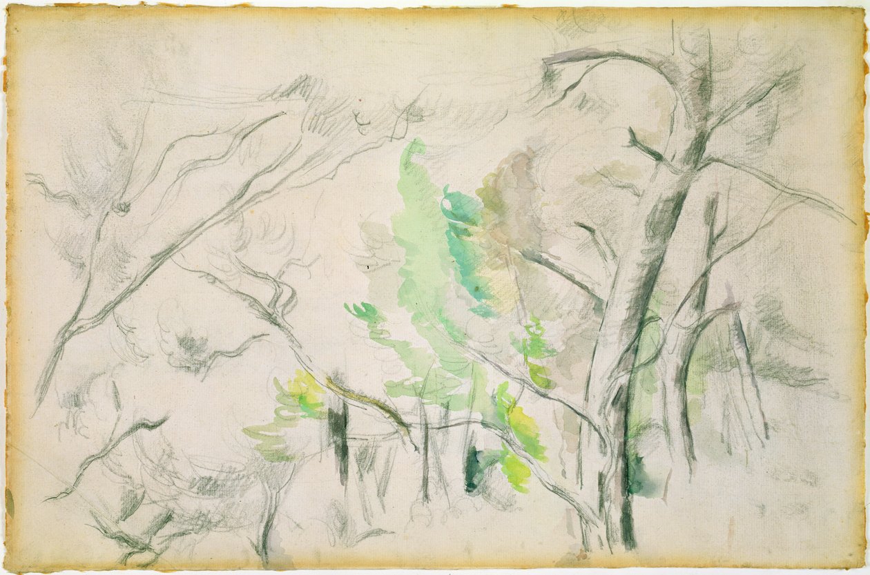Woodside (kağıt üzerinde wc) by Paul Cézanne