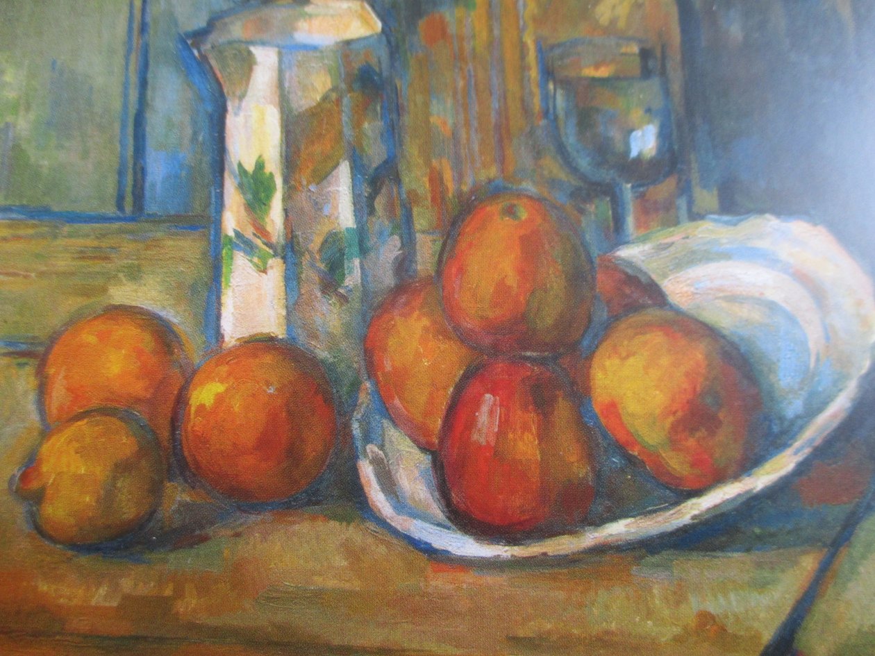 Süt Sürahisi ve Meyve ile Natürmort by Paul Cézanne
