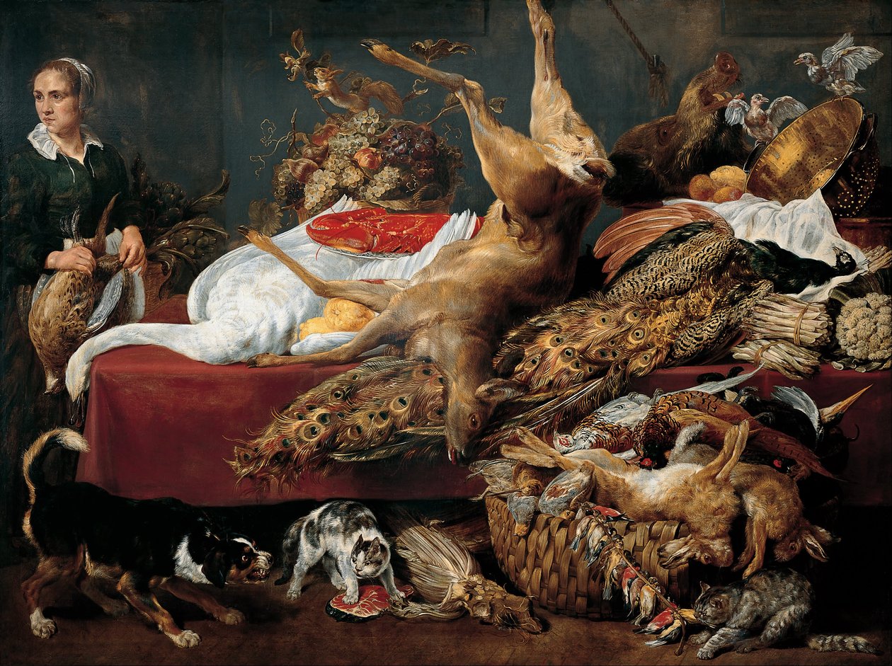 Hizmetçi ile Natürmort by Paul De Vos