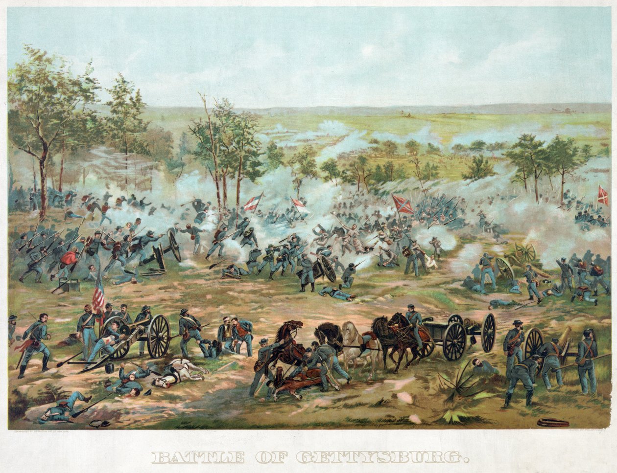 Gettysburg Savaşı, pub. 1898 by Paul Dominique Philippoteaux