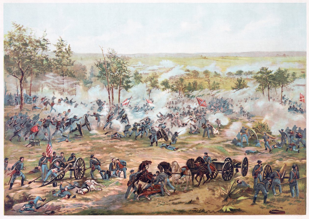 Gettysburg Savaşı, pub. Kurz ve Allison, 1891 by Paul Dominique Philippoteaux
