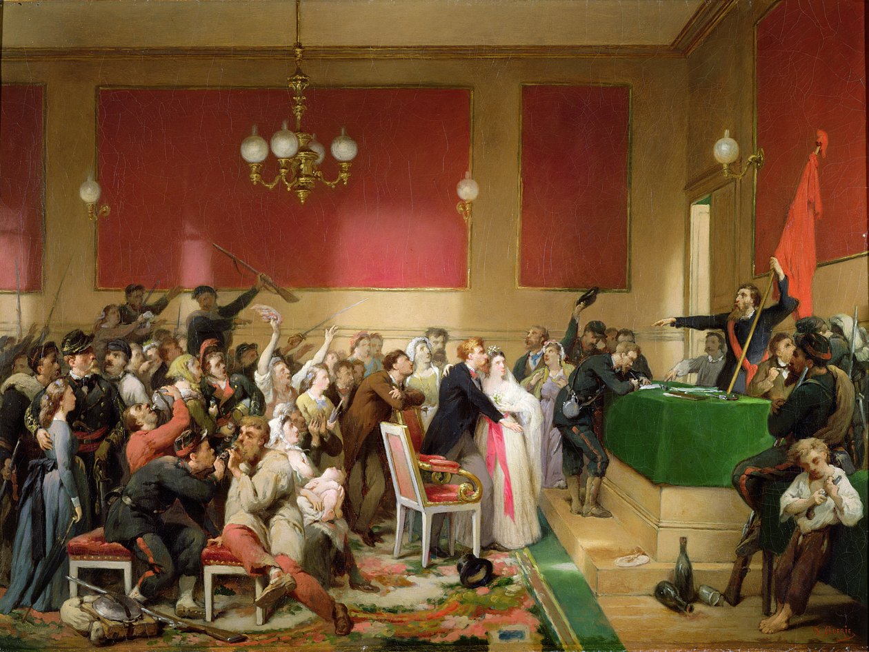 1871 Paris Komünü Altında Bir Düğün by Paul Felix Guerie