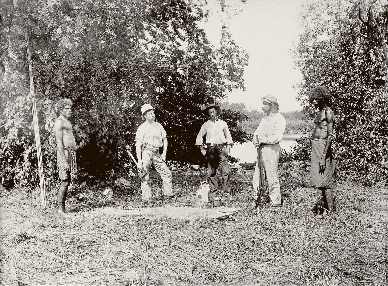 Dr Stirling, timsah vurma, Daly Nehri by Paul Foelsche