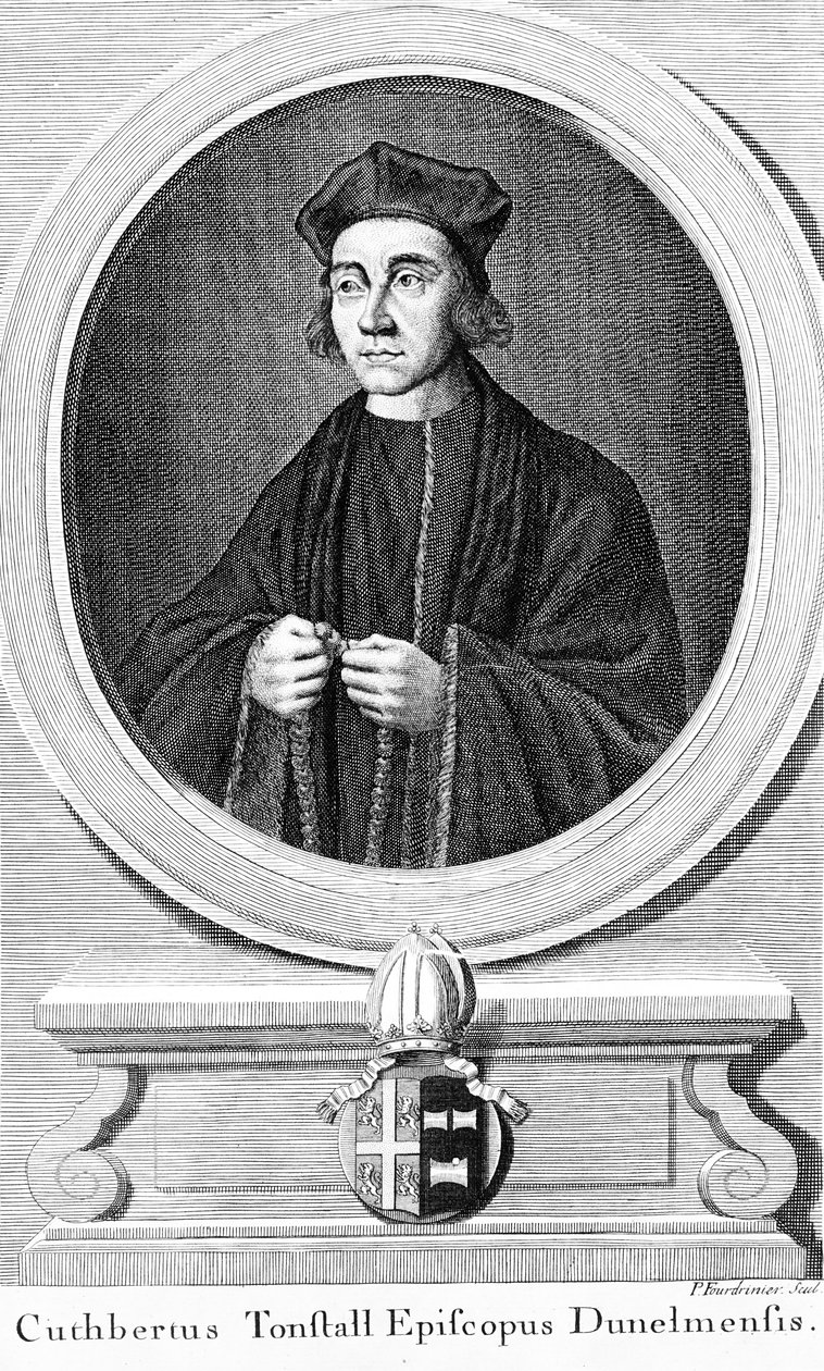 Cuthbert Tunstall, Bishop of Durham  by Paul Fourdrinier