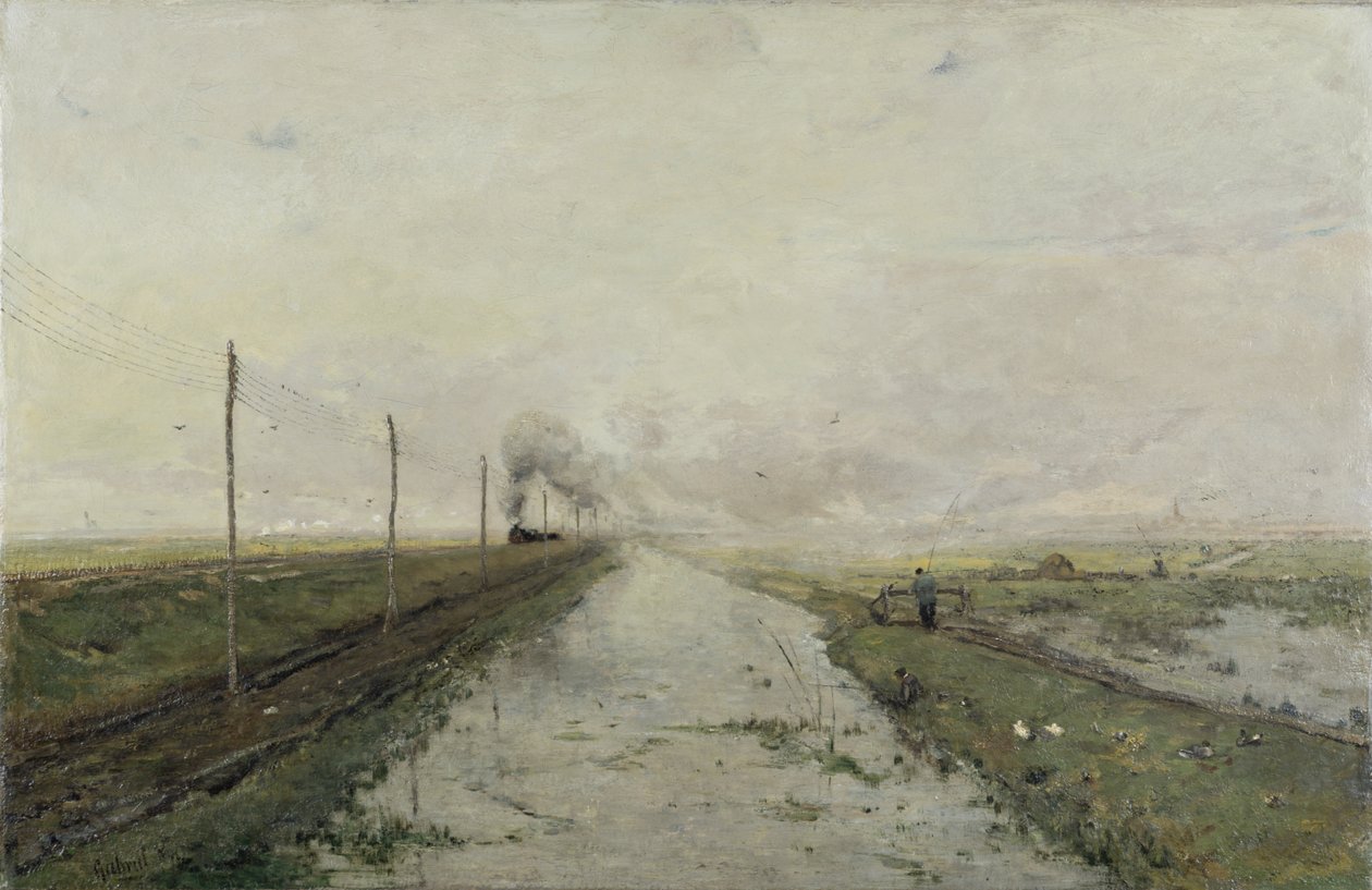 Bir tren ile manzara by Paul Joseph Constantin Gabriel
