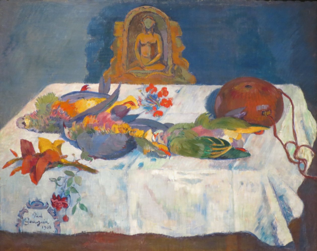 Egzotik kuşlarla natürmort ben by Paul Gauguin
