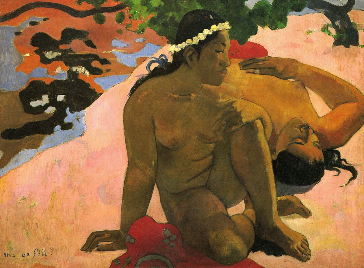 Aha oe Feii (Kıskanıyor musun), 1892 by Paul Gauguin